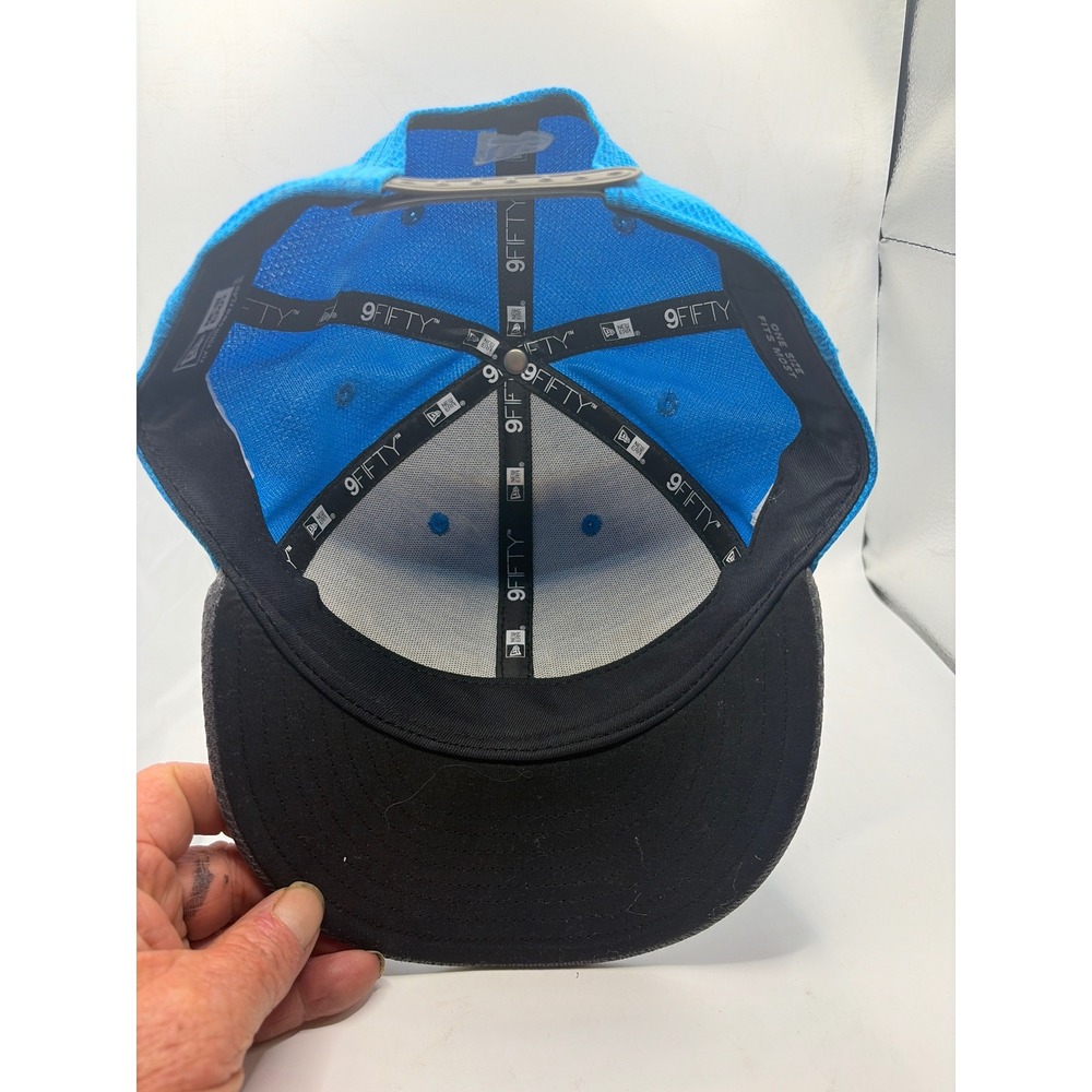 TaylorMade New Era 9FIFTY Snapback Golf Hat Blue Grey M1 PSi Diamond Mesh Cap - Picture 6 of 8